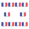 Broschen 10pcs/Los franz￶sische Flagge Acryl Brosche Vintage Revers Pin f￼r Rucks￤cke Coat Shirt Hut Accessoires Patriotismus Frankreich Abzeichen