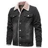 Men's Jackets 2021 Autumn Winter Classic Thick Warm Fleece Denim Outfit Outfits Vintage Motor Jeans plus 2XL L220830