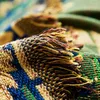 Capas de cadeira Casa Use cobertor Estilo americano Padrão de girassol Cobertores para camas Crochet Sofá Sofá Cover grosso
