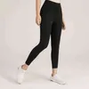 Lu Yoga Pants Designer Leggings Kvinnor Höftlyft Hög midja Tät träning Kör snabba torra fitnessbyxor