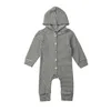 Strampler Citgeett Herbst geboren Baby Kinder Junge Mädchen Herbst Winter Mit Kapuze Gestreiften Strampler Overall Kleidung Casual Frühling Outfits 220901