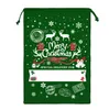 Home 12 Styles Imitation linen Christmas Gift Bag Cotton Canvas Drawstring Sack Bags With Xmas Santa Design LT007