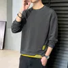 Sweats à capuche pour hommes Sweatshirts Hommes Pull Couleur unie 2022 Printemps et automne Jeunesse Version coréenne de la tendance Beau Tij Marque Lâche Pull décontracté Hommes L220901