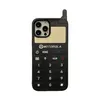 Leuke 3D Retro -telefoonkistenvormige zachte siliconen zwart telefoonhoes voor iPhone 14 11 12 13 Pro Max X XS 7 8 Plus schokbestendig terug