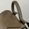 Mochila de corda de couro de gr￣o de 41 cm de alta qualidade Backpack de grande capacidade Satchels Outdoors Salfas escolares de viagens z￭per para homens masculinos mochilas de camur￧a de camur￧a Knapsack