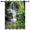 Rideau Cascade Jardin Vert Jungle Fenêtre Rideaux Pour Salon Chambre Cuisine Traitement Moderne