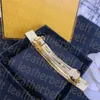 Designer Metal Barrettes Crystal Letter Cabelo Cabinetes Mulheres Caixas de penteado clássicas de ouro