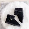 2022 Hot classical Short Mini women snow boots warm plush boot casual shoes man womens Genuine Leather Booties chestnut grey