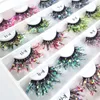 Halloween Party Luminous False Eyelashes Fluffy Wispy Faux Mink Glitter Lashes Christmas New Year Party Lash