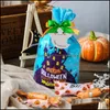 Gift Wrap 50 Pieces/Set Halloween Tag Irregar Decoration Ghost Festival Sugar Box Atmosphere Paper Card Diy Decortive Accessories Dro Dh3Bi