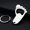 Baby Birthday Party Gifts Openers for Guests Foot Shape Bottle Opener Keychain Pendant Beer Opener Key Ring Decoration Wedding Favors
