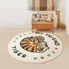 Dywany okrągły dywan z kreskówek do salonu dekoracyjny tygrysy dywan bez pośpiech