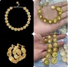 Luxurious Women Necklaces Bracelet Earring Rings Hairpin Set Banshee Medusa Portrait 18K Gold Plated New Designed Designer Jewelry CYSN 22
