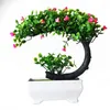 装飾的な花人工植物家の装飾盆栽小さな木のポット偽の植物鉢植え装飾室のテーブルデコレーションエルガーデン