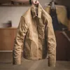 Herrenjacken Maden Retro Khaki Jacke Männliche Größe M bis 3XL gewachste Leinwand Baumwolle Jacken Militäruniform leichte Casual Arbeitsmäntel Mann Kleidung 220901