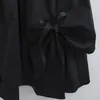 Spódnice kaskadowe koktajl baj biały czarny czarny midi długie kieszanki kieszanki w stylu koreański harajuku goth grunge estetyczne letnie y2k
