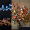 Party Decoration Ins Battery Box Color Lamps Led Artificial Flower Decorative Colored Lights Simated Branch Decorate Light Creative 1 Dhlui