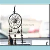 Konst och hantverk 8 Designs Vintage Handmade Dreamcatcher Net med Feather Pendant Car Hanging Home Decoration Ornament Art Crafts GI DHMDA