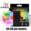 Remsor LED-remsbelysningar f￶r TV RGB SMD Flexibelt band Vattent￤t ljusstr￤ng 1-5m banddiod USB 44 Keys Remote Control