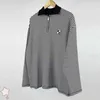 Felpe con cappuccio da uomo Felpe con cappuccio Welldone Felpe con cappuccio nero bianco a righe con risvolto mezza zip stampata uomo donna pullover T220901