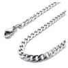 Cadenas Joyas Cadena para hombres Collar de armadura de acero inoxidable Plata Ancho 5 mm Longitud 68 cm