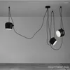 Lâmpadas pendentes modernas de ferro diy nórdico para sala de estar para jantar branco/preto lâmpada pendurada hanglamp sixture