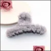 Klemmen elegante Pl￼schhaarklauen Clip Frau Winter Accessoires Crab Kopfwege Modeklemme f￼r M￤dchen Klemmen 84 E3 Drop Lieferung 2021 JE DHU7V