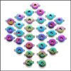 Charms Dazzle Couleur 18mm Noosa Chunks Base Pendentif Pour Collier Bracelets DIY Bijoux Accessoire Interchangeable Ginger Snaps Boutons Dhuz2