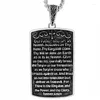 Colliers pendants megin d en acier inoxydable titanium croix anglaise lettre hip hop collier collier pour hommes femmes père cadeau bijoux