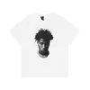 Herren-T-Shirts Vlones x Youngboy Co Portrait Print Back White Short Sleeve Loose Men and Women Tee Hip Hop Loose Large v Lett241s