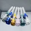 Smoking Pipe Travel Tobacco Hookahs Thickened colored rose glass pipe