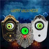 Décoration de fête Halloween One Eyed Sonnette Hantée Horreur Araignée Props Glowing Suspendus Eyeball Bell Porte Décor 220901