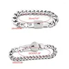 Bangle 2x/Set Пара браслетов Bracelets Lover Lover Lock для ключевого браслета с украшениями украшения ювелирных изделий h