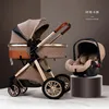2020 New Baby Stroller 3 in 1 Landscape Stroller Recling Baby Carriage Lightable مع Bassinet Cradel231Z