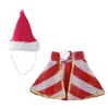 Vestido de cachorro conjunto de natal cão gato gato natal santa chapéu manto de natal acessórios de decoração de fantasia para gatinhos de cachorro gatos pequenos cães animais de estimação