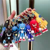 Anime dessin animé Super souris Sonic jouet sangles porte-clés Anime voiture Animation pendentif poupée sac ornement