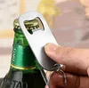 Abridores de garrafas de aço inoxidável portátil Simple Beverage Beer-Opener Kichain Abridor Creative Kitchen Bar Tools LT008