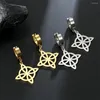 Boucles d'oreilles pendantes Cazador Vintage nœud de sorcière goutte pour les femmes couleur or géométrique 2022 tendance acier inoxydable bijoux cadeau