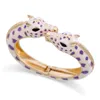 Bangle Kaymen Anlände Fashion Statement Cuff Armband Emalj Bangle For Women Grils Metal Gold Plated Giraffe Animal Armband 220901