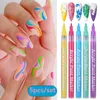 Nagelkunst -Kits 3/5pcs Zeichnung Stift Graffiti Acryl wasserdichte Malerei Liner DIY 3d Abstrakte Linien Schönheitstools Maniküre