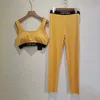 Conjunto de calças regata feminina de veludo com letras sem mangas regata casual sexy sem costas acolchoada destacável roupa esportiva para ioga