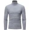 Mens Sweaters Turtleneck For Men Solid Color Slim Elastic Thin Pullover Spring Autumn Underwear Turtleneck Men Knitting Blouse Base Tshirt Top 220901