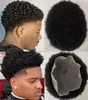 Indian Virgin Human Hair Replacement African Americans 4mm Afro Kinky Curl Full Lace Toupee for Black Men Fast Delivery