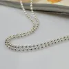 Chains Fine Jewelry 100% 925 Sterling Silver Necklace For Woman Men Round Bead Chain Simple Pendant 2MM Long 18 To 24 Inches