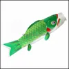 Drapeaux de bannière Nobori Carp Flag Streamer Koinobori Cyprinus Carpio Koi Muti Couleurs Long Tube Originalité Décorer Bannière Sushi Shop 40M Dhmjf