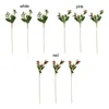 Fleurs décoratives bouquet de fleurs artificielles Mini décoration bricolage accessoires double têtes en plastique 55cm Bundle mariage lumineux fête à la maison faux