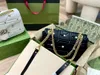 Diseñadores de lujo bolsos de perlas Bolso de hombro Marmont de cuero genuino Cadena de diseñador de lujo Dorado Doble G Perlas Hebilla Bolso Monedero de mujer Cartera cruzada con caja