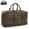 Markroyal 패션 캔버스 여행 가방 가죽 대용량 빈티지 수하물 가방 캐주얼 빈티지 간단한 토트 가방 드롭 CX200718325P