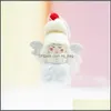 Décorations de Noël en peluche Angel Girl Pendentif de Noël Cadeaux d'arbre de Noël Ornements Elf Doll Décorations extérieures Mticolor Fashion Baub Dhrqn