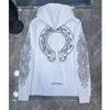 مصمم فاخر جديد من النوع الثقيل العلامة التجارية CH Men Hoodie Pullover Men's Hooded Horseshoe Sweater Jack